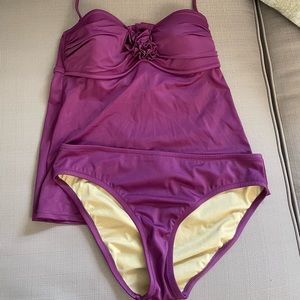 J.Crew Confetti Rosette Swing Top with Removable Halter and Matching Bottoms